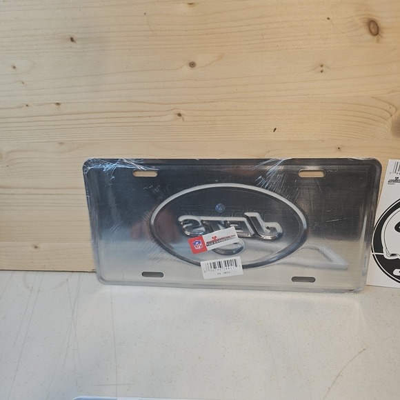NEW YORK JETS METAL LICENSE PLATE & FRAME With Sticker - Picture 3 of 7